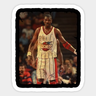 Hakeem Olajuwon - Vintage Design Of Basketball Sticker